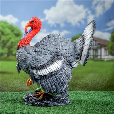 Садовая фигура из полистоуна «Индюк» большой, 32×44×47 см