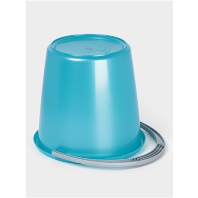 Ведро с крышкой «Соло», 7 л, перламутровое бирюзовое