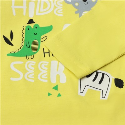 Лонгслив детский, рост 74 см, жёлтый