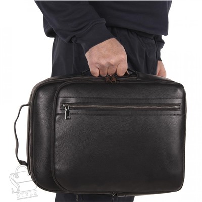 Рюкзак мужской кожаный 131419-159H black Heanbag