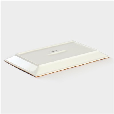 Блюдо сервировочное Magistro «Церера», фарфор, 28×17.5×2 см, белое