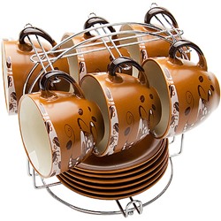 23540 Набор чайный 13пр на подставке LR (х6)