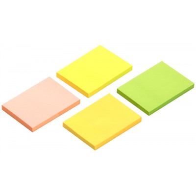Бумага для заметок с клеевым краем 51х38 мм 50л 4 цв неон ассорти IFSNS5138-4N inФОРМАТ