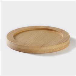 Сахарница BellaTenero, 170 мл, с ложкой, на деревянной подставке, фарфор, белая