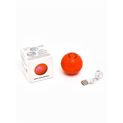 Интерактивная игрушка для собак «Гравитационный мяч», 5.5 см, оранжевая