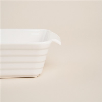 Форма для выпечки SL Home «Санторини», 250 мл, 15.8×9.2×4.5 см, жаропрочная керамика, белая