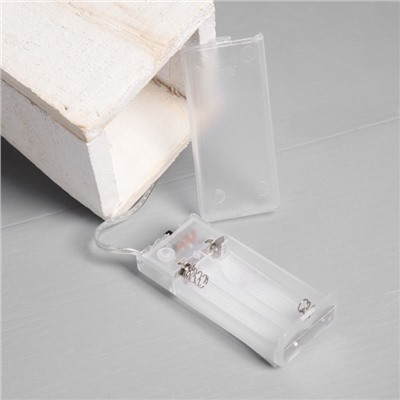 Фигура деревянная «Ёлочка белая», 27×14×14 см, 35 LED, батарейки AAx2 (не в комплекте), свечение теплое белое