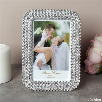 Фоторамка 10x15 стразы / CZ-ZQCA /уп 96/