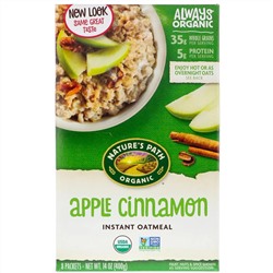Nature's Path, Organic Instant Oatmeal, Apple Cinnamon, 8 Packets, 14 oz (400 g)