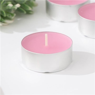 Набор свечей ароматических чайных «Роза», 3.8×1.6 см, 3.5 ч, 12 г, 20 шт. в термоусадке