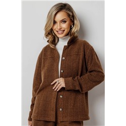 Жакет женский  4458Ф/04/коричневый, меланж