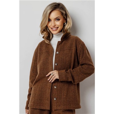 Жакет женский  4458Ф/04/коричневый, меланж