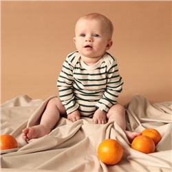 Боди с длинным рукавом «Крошка Я» Oranges, размер 62-68, молочное