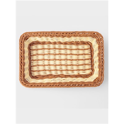 Корзинка для подачи Доляна «Молочный шоколад», 30×19.5×6 см, коричневая