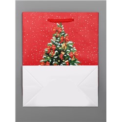 Пакет подарочный новогодний ламинированный, «Новогодняя ёлка», 18×10×22.3 см