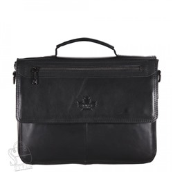 Портфель мужской кожаный 02213Z black Zinimsk