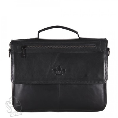 Портфель мужской кожаный 02213Z black Zinimsk