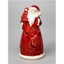 Светодиодная фигура «Дед Мороз», 13.8×6.8×7.5 см, 1 LED, керамика, от батареек LR44×3, тёплый белый свет