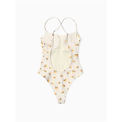 Купальник женский слитный с открытой спиной MIST «Лимоны», размер XS