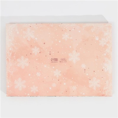 Коробка для капкейка «Новый год: Зимние цветы», 23×16×11.5 см