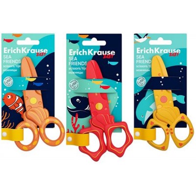 Ножницы детские 120 мм Sea Friends в блистере 60867 ErichKrause