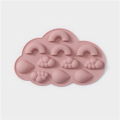 Форма для шоколада Доляна «Погода», силикон, 22.5×14.5×1.5 см, 11 ячеек, МИКС