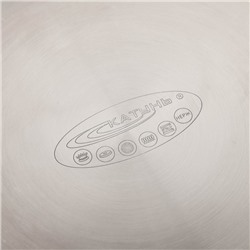 Кастрюля Катунь «Общепит», 7 л, d=22 см, h=18 см, капсульное дно, индукция, нержавеющая сталь