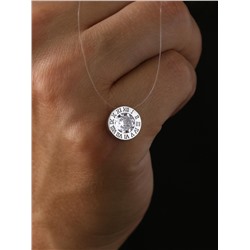 Колье из серебра с фианитами родированное (на леске) Л40221р