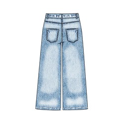 Брюки текстильные джинсовые для девочек