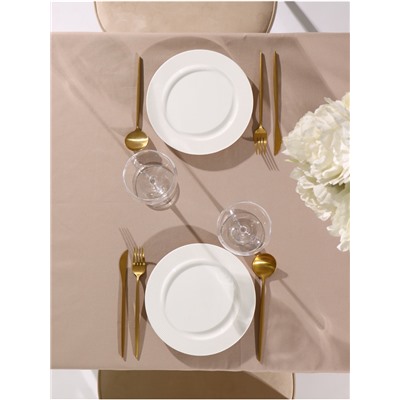 Скатерть «Этель» Kitchen, 150×110 см, бежевая, 100% хлопок, саржа 220 г/м²