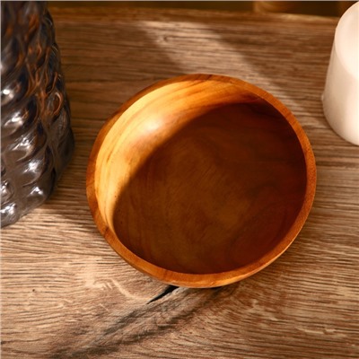 Миска, 12×12×4 см, тиковое дерево