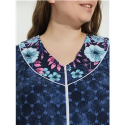 Халат "Кадриль" синие цветы