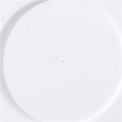 Горшок для цветов с поддоном «Камешки», 8 л, пластиковый, белый