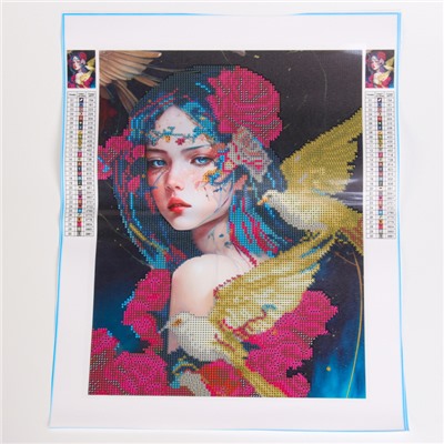 Алмазная мозаика с частичным заполнением на холсте «Птицы», 30×40 см