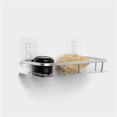 Полка для ванной комнаты, 31.5×13×5 см, алюминий