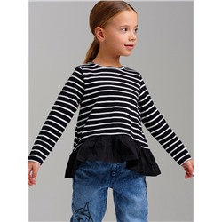 Фуфайка трикотажная для девочек (футболка с длинными рукавами)