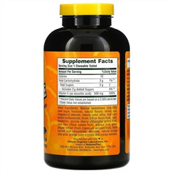 Nature's Plus, Orange Juice, Chewable Vitamin C, 500 mg, 180 Tablets