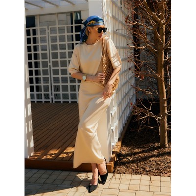 Юбка миди женская MIST, размер 42, бежевая