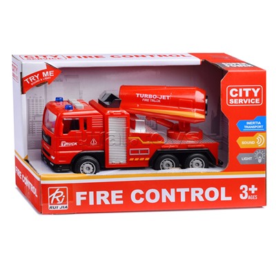 Машина "Пожарная" (свет, звук) в коробке