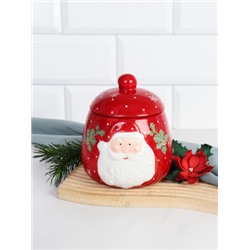Сахарница 550 мл новогодняя Дед мороз / 23N92 /уп 24/