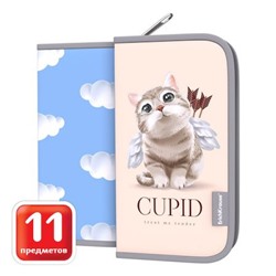 Пенал 2-х ств. 205х110х25 мм Cupids 57535 с наполнением ErichKrause
