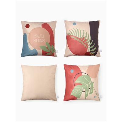 Набор наволочек декоративных «Этель» Sunshine, 4 шт., 40×40 см, велюр