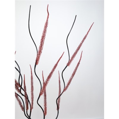 Сухоцвет набор 5 штук 150 см с блестками красный / 39-27 / 641087