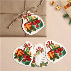 Шильдик на подарок Новый год «Новогодние сюрпризы», 6.5×7 см