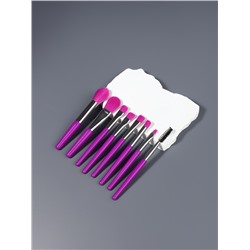 Набор кистей для макияжа COLOR POWER, 8 шт., чехол, фиолетовый