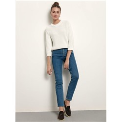 Джемперы CONTE LDK 152 Укороченный джемпер из объемной пряжи с хлопком