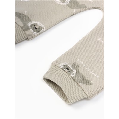 Костюм детский (свитшот, штанишки) «Крошка Я», размер 62-68 см, серый/зеленый