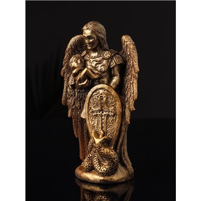 Фигурка гипс «Архангел Михаил», 14×9×4 см, под бронзу