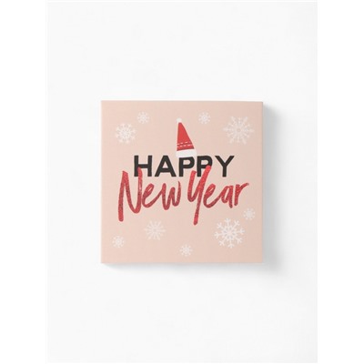 Набор новогодний подарочный KAFTAN Happy Year, носки размер 36-39 (23-25 см), маска для сна, открытка 2 шт.