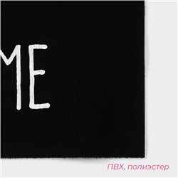 Коврик придверный Доляна My home, 50×80 см, влаговпитывающий, светящийся в темноте, цвет чёрный